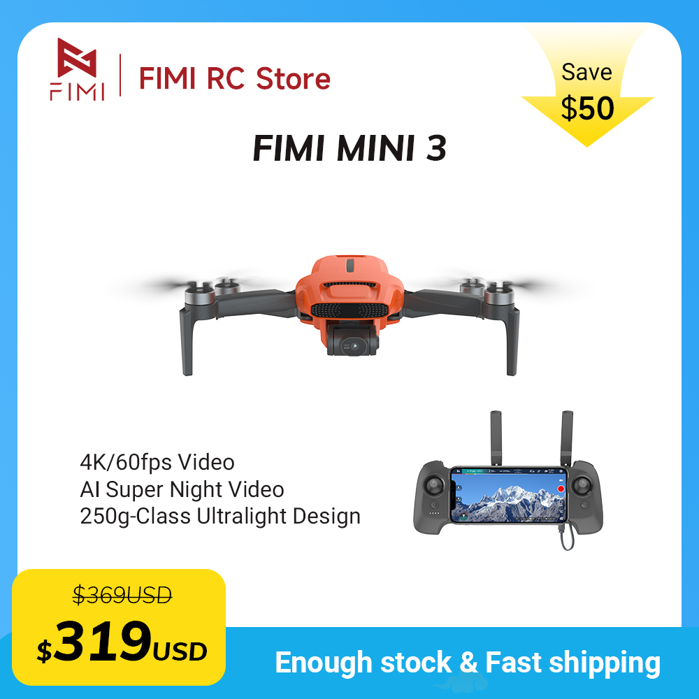 FIMI MINI 3 Camere Drone 4K 60 - огляд і ціна Drone Gimbal 3 Axis